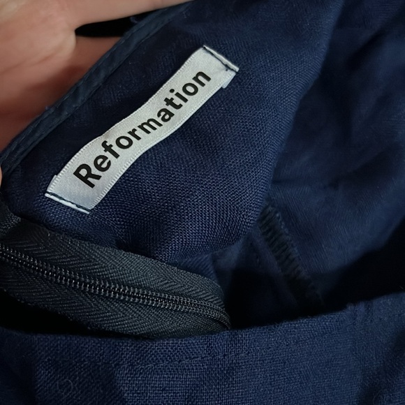 Reformation Navy Blue Summer Dress - Picture 3 of 3